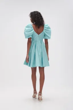 AJE Gabrielle Plunge Mini Dress Spearmint Blue Size 16 for rent on The Volte - image 5