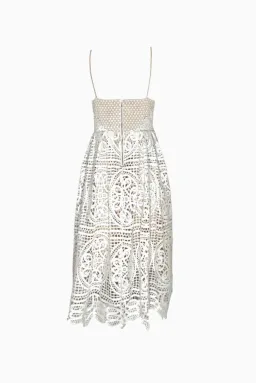 Seed Heritage Sweet Broderie Dress White Midi Size 12  for rent on The Volte - image 3