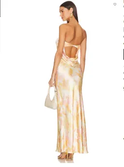 Bec + Bridge Indi Strapless Maxi Dress in Floral Haze Size AU 12  for rent on The Volte - image 3