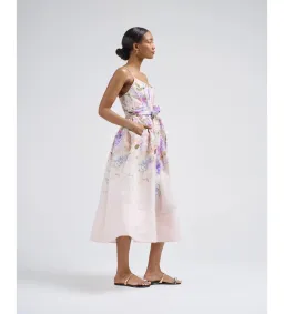 Zimmermann Dawning Corset Midi Dress Multi Hydrangea Size 1/AU 10 for rent on The Volte - image 2