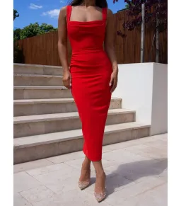 Effie Kats Marbella Dress Cherry Red Size L / AU 12 for rent on The Volte - image 4