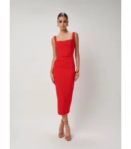 Effie Kats Marbella Dress Cherry Red Size L / AU 12 for rent on The Volte - image 1