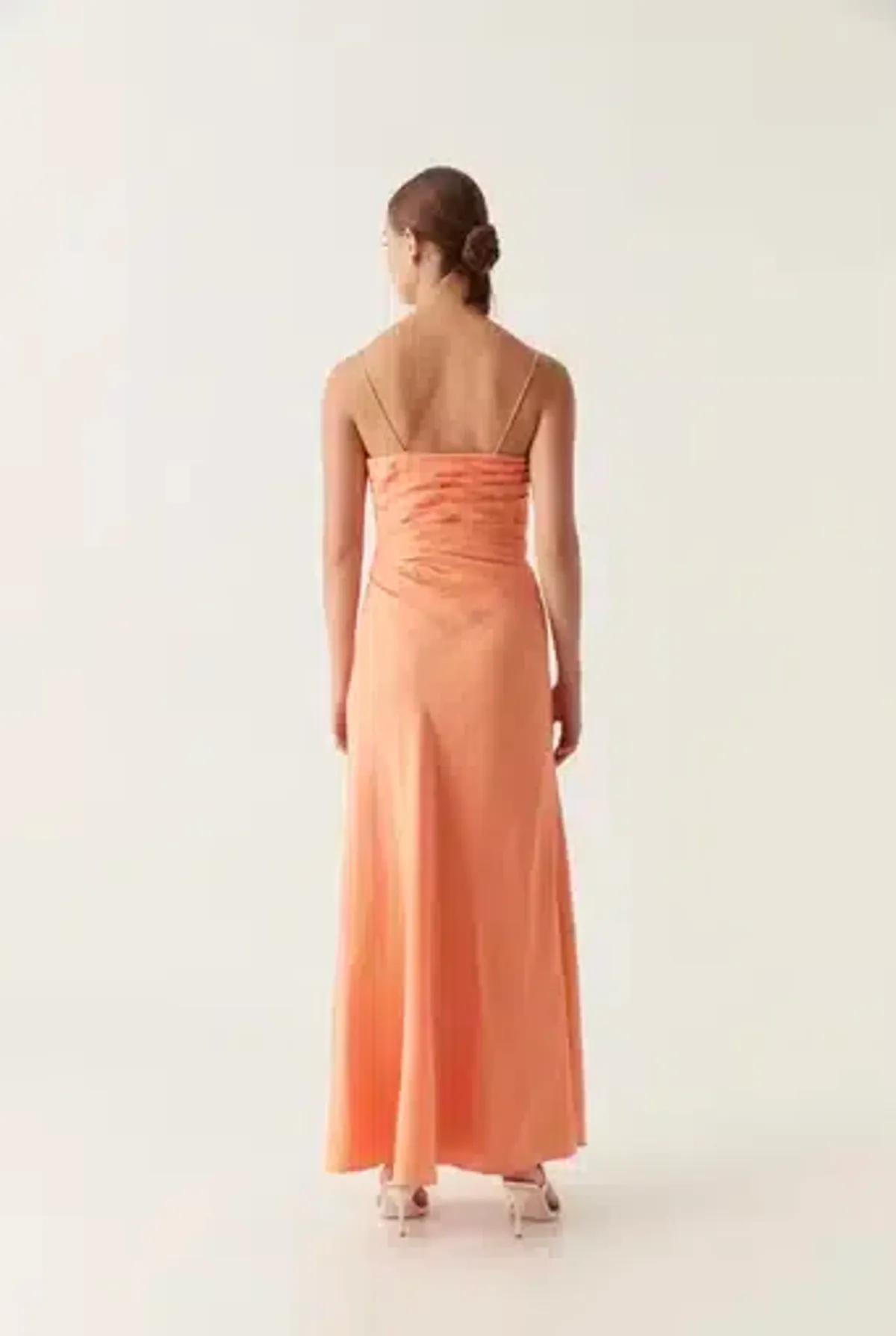 AJE Clarice Draped Maxi Dress Sunset Orange Size 14 - Image 4