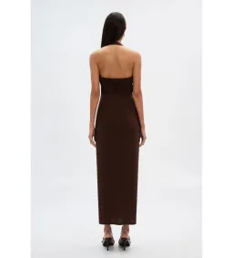 Misha The Celine Dress in Mesh Espresso Brown Size 10/M for rent on The Volte - image 5