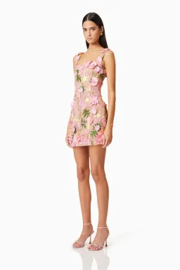 Elliatt Aella Embroidered Mini Pink Size AU 8 for rent on The Volte - image 2