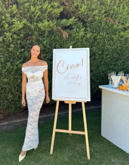 Deconduarte White Lace Maxi Size S/AU 8 for rent on The Volte - image 1