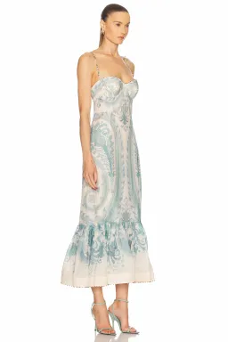 Zimmermann The Illuminate Gown in Turquoise Paisley Size 0 /Au 8 for rent on The Volte - image 3