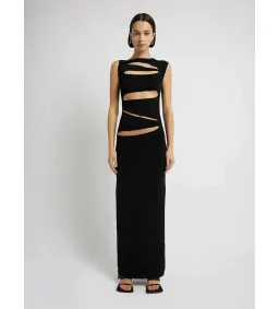 Christopher Esber Knitted Slashed Dress Black Size L / AU 12 for rent on The Volte - image 1