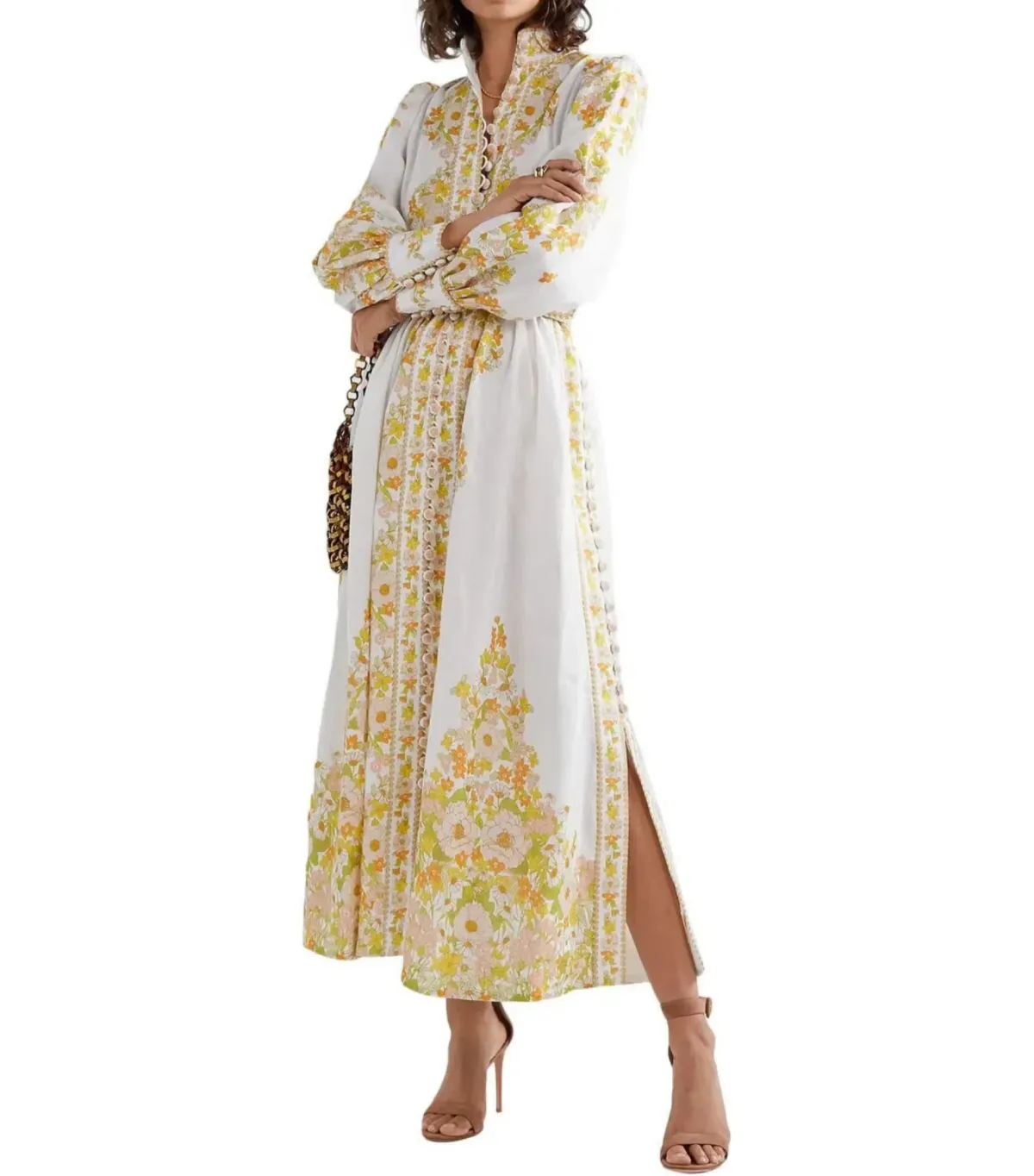 Zimmermann Super Eight Tubular Dress in Pink Meadow Floral Size 1 / AU 8 - Image 1