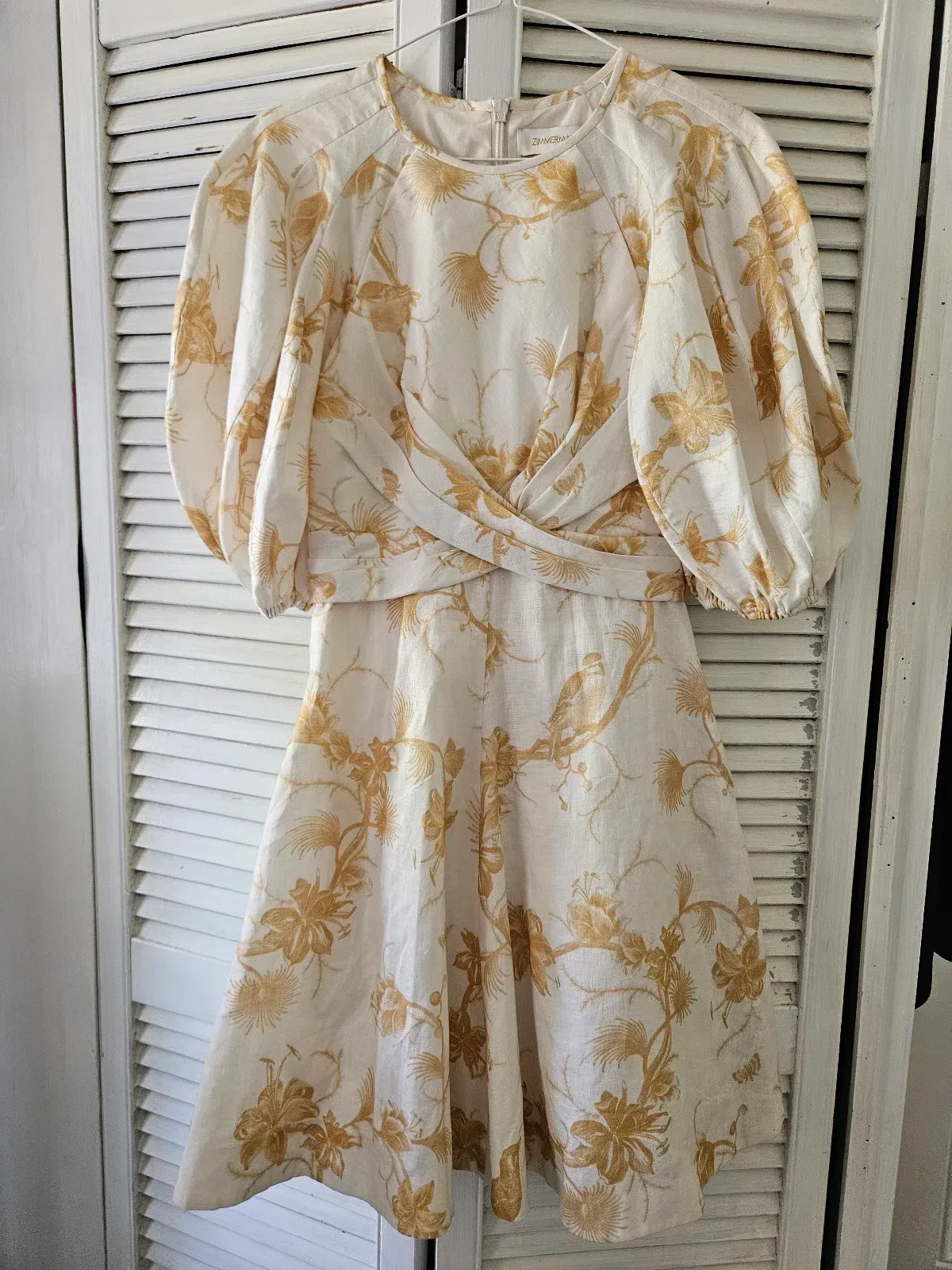 Zimmermann Wrap Mini Keira Beige Size AU 8 - Image 7