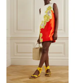 Alemais Sierra Printed Satin-twill Mini Dress Print Size 10 for rent on The Volte - image 1