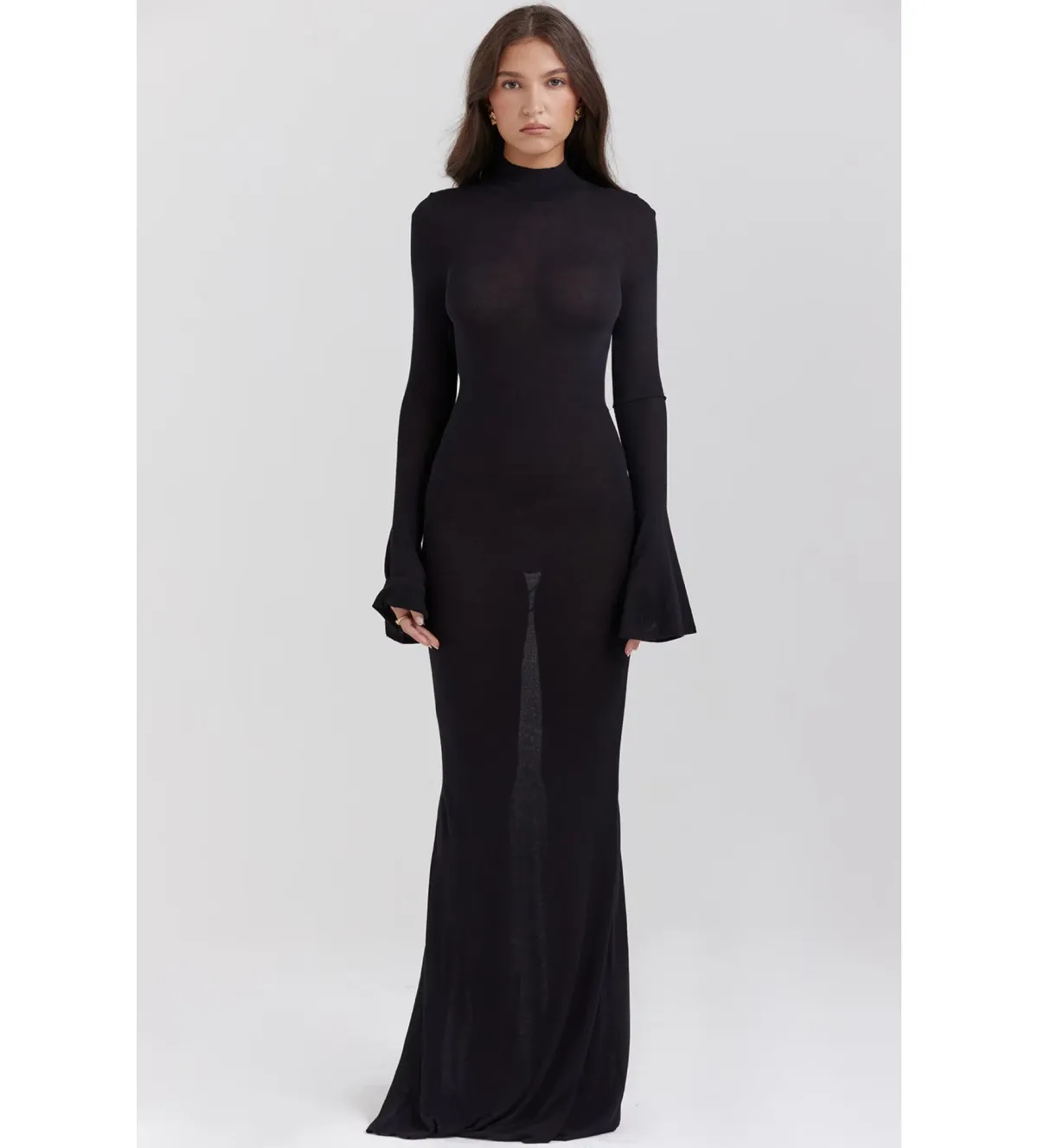 House of CB  Sancha Knit Maxi Dress in Black Size AU 8 - Image 1