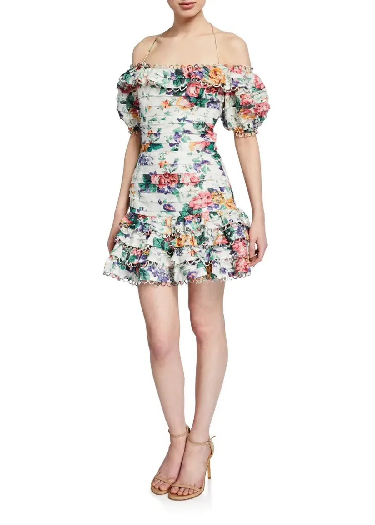 Zimmermann Allia Pintuck Short Dress Print Size 8 - Image 5
