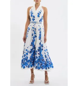 Rebecca Vallance Orchid Blues Midi Dress Floral Size AU 10 for rent on The Volte - image 1
