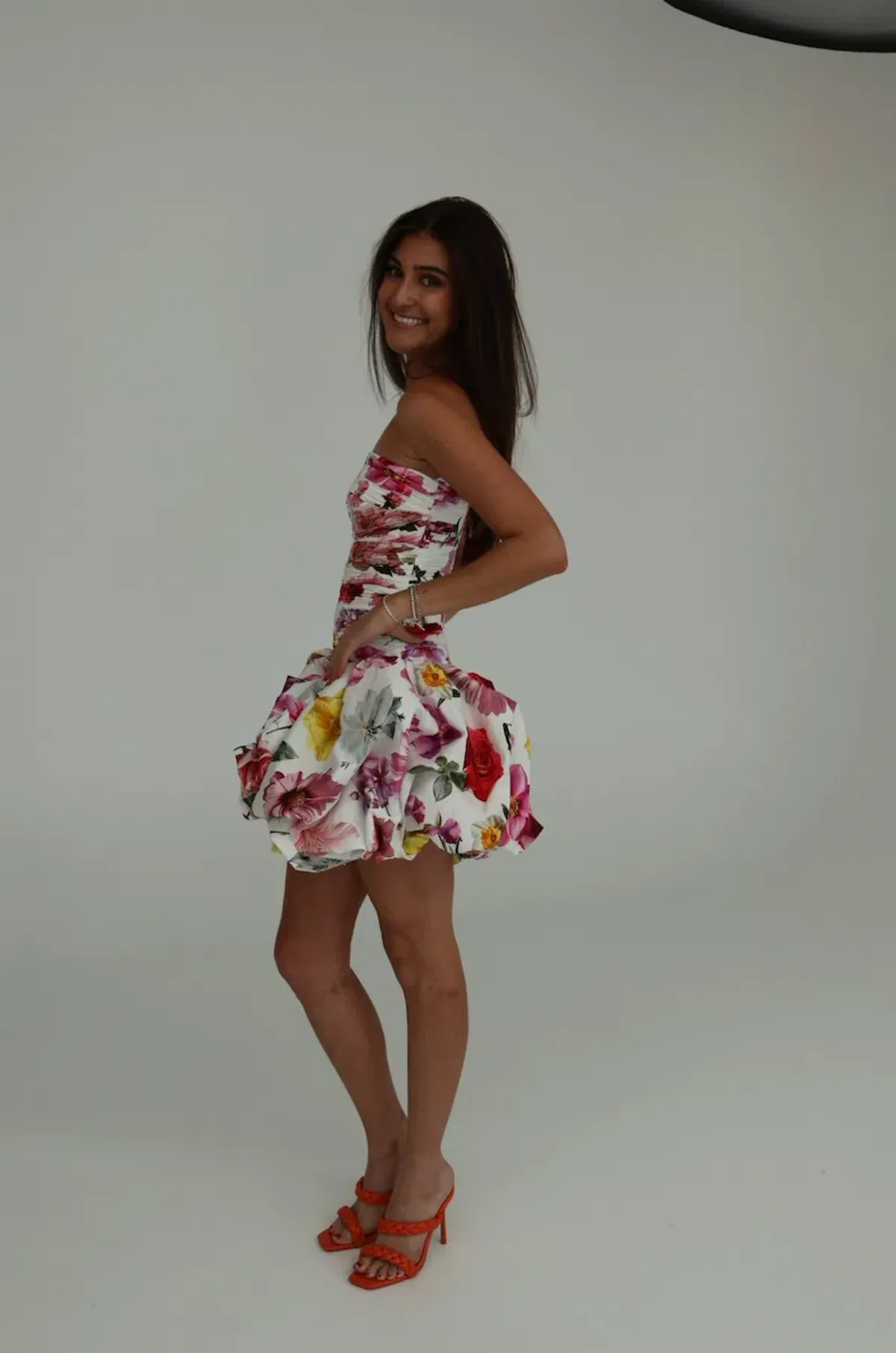 Aje Violette Bubble Hem Mini Dress Collage Floral Size AU 8 - Image 3