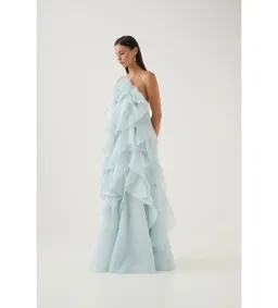 Aje Pandorea Layered Maxi Dress Silver Blue Size AU 8 for rent on The Volte - image 6