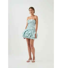 Aje Splendour Mini Dress Silver Blue Size AU 10 for rent on The Volte - image 3