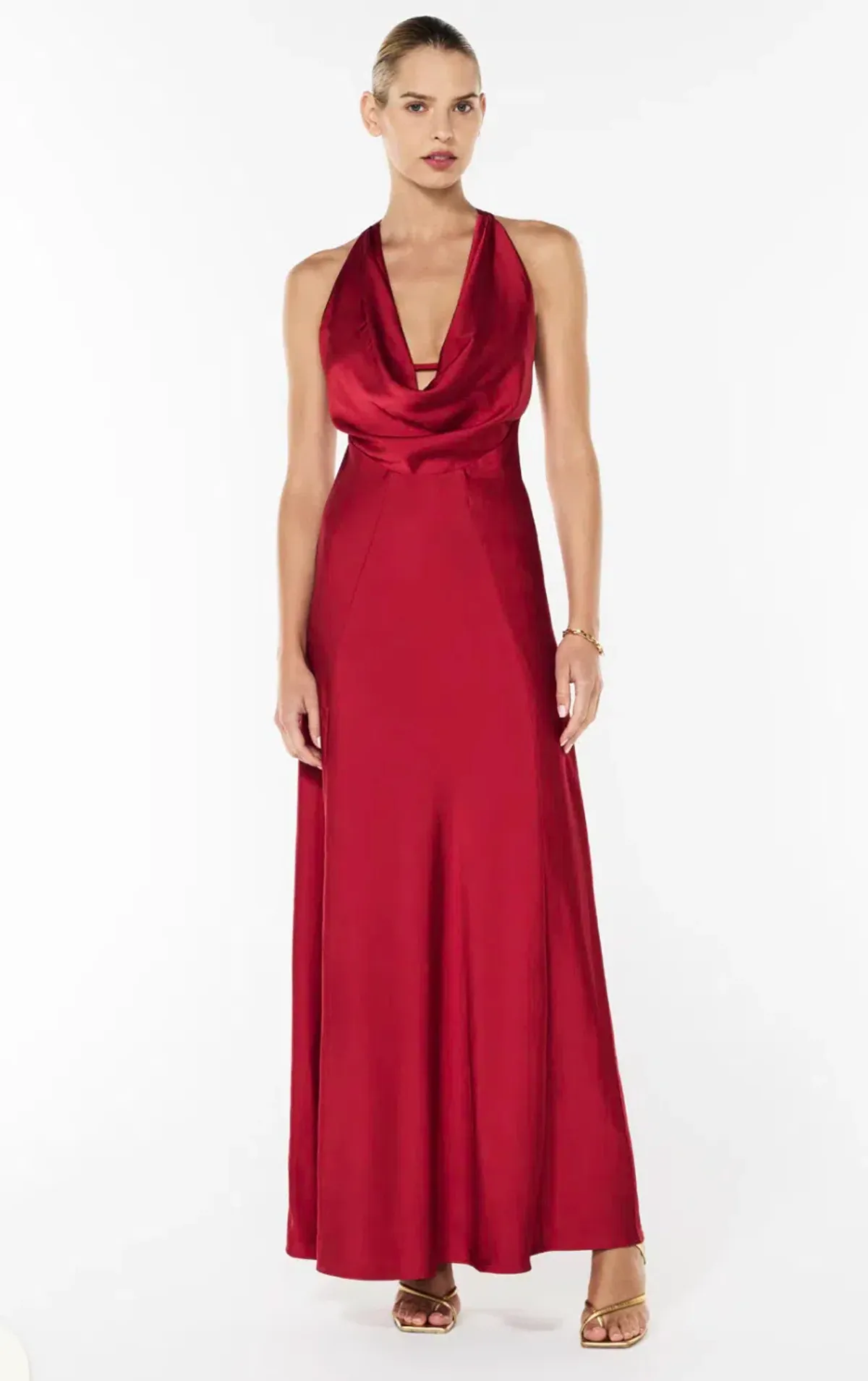 Manning Cartell CHARMED COWL SLIP DRESS in Red AU 8 - Image 1