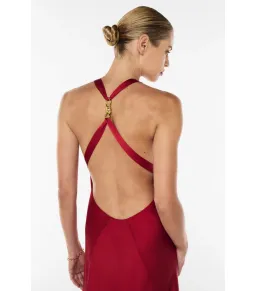 Manning Cartell Charmed Cowl Slip Dress in Red Size AU 10  for rent on The Volte - image 4