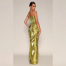 Moda Glam Talia Strapless Corset Gown Green Size 8 for rent on The Volte - image 2