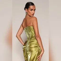 Moda Glam Talia Strapless Corset Gown Green Size 8 for rent on The Volte - image 3