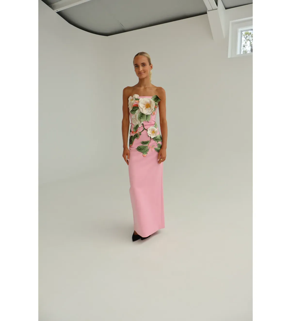 Leo Lin Rayna Appliqué Floral Bustier Maxi Dress Camelia Print AU10 - Image 2