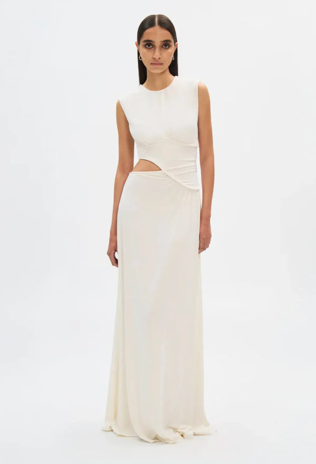 Misha Sierra Cupro Dress White Size 8/S - Image 1