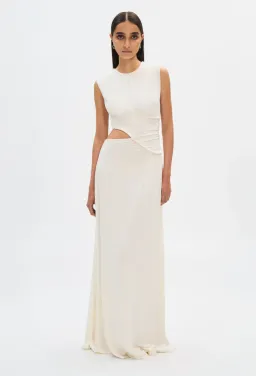 Misha Sierra Cupro Dress White Size 8/S for rent on The Volte - image 1