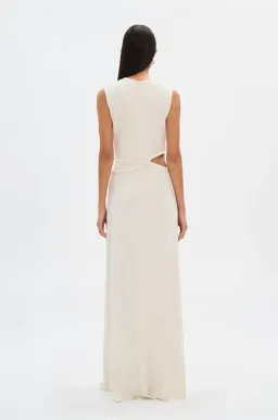 Misha Sierra Cupro Dress White Size 8/S for rent on The Volte - image 4