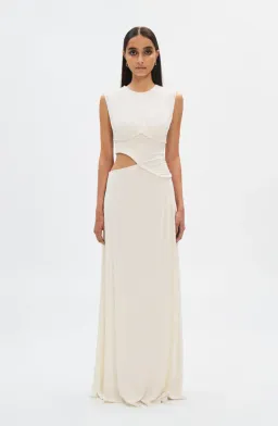 Misha Sierra Cupro Dress White Size 8/S for rent on The Volte - image 2