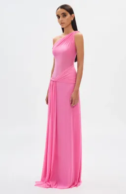 Misha Sisal Mesh Dress Pink Size 8/S for rent on The Volte - image 2
