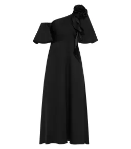 Aje Magnetic Draped Midi Dress Black Size AU 8 for rent on The Volte - image 5