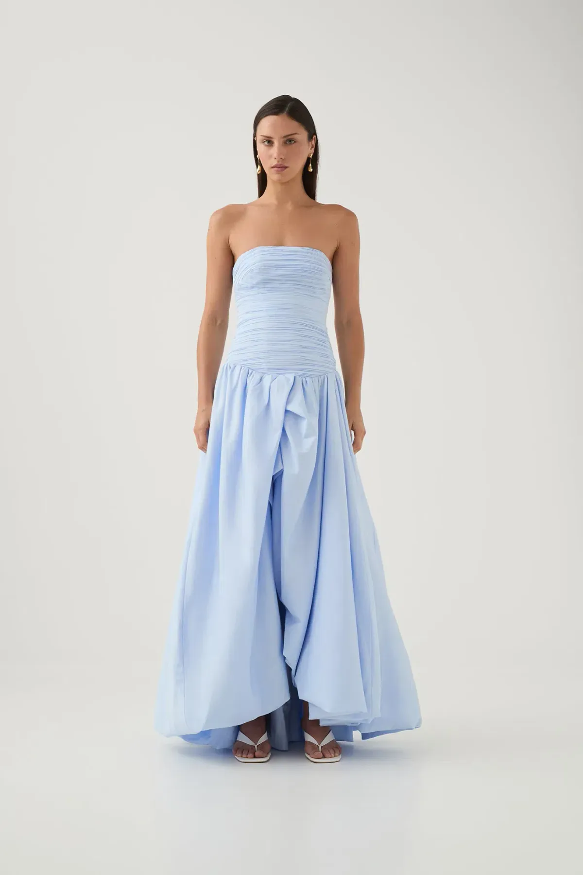Aje Violette Bubble Hem Maxi in Pearl Blue Size 6 - Image 1