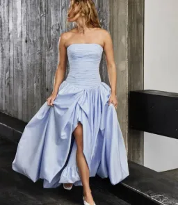 Aje Violette Bubble Hem Maxi in Pearl Blue Size 8 for rent on The Volte - image 1