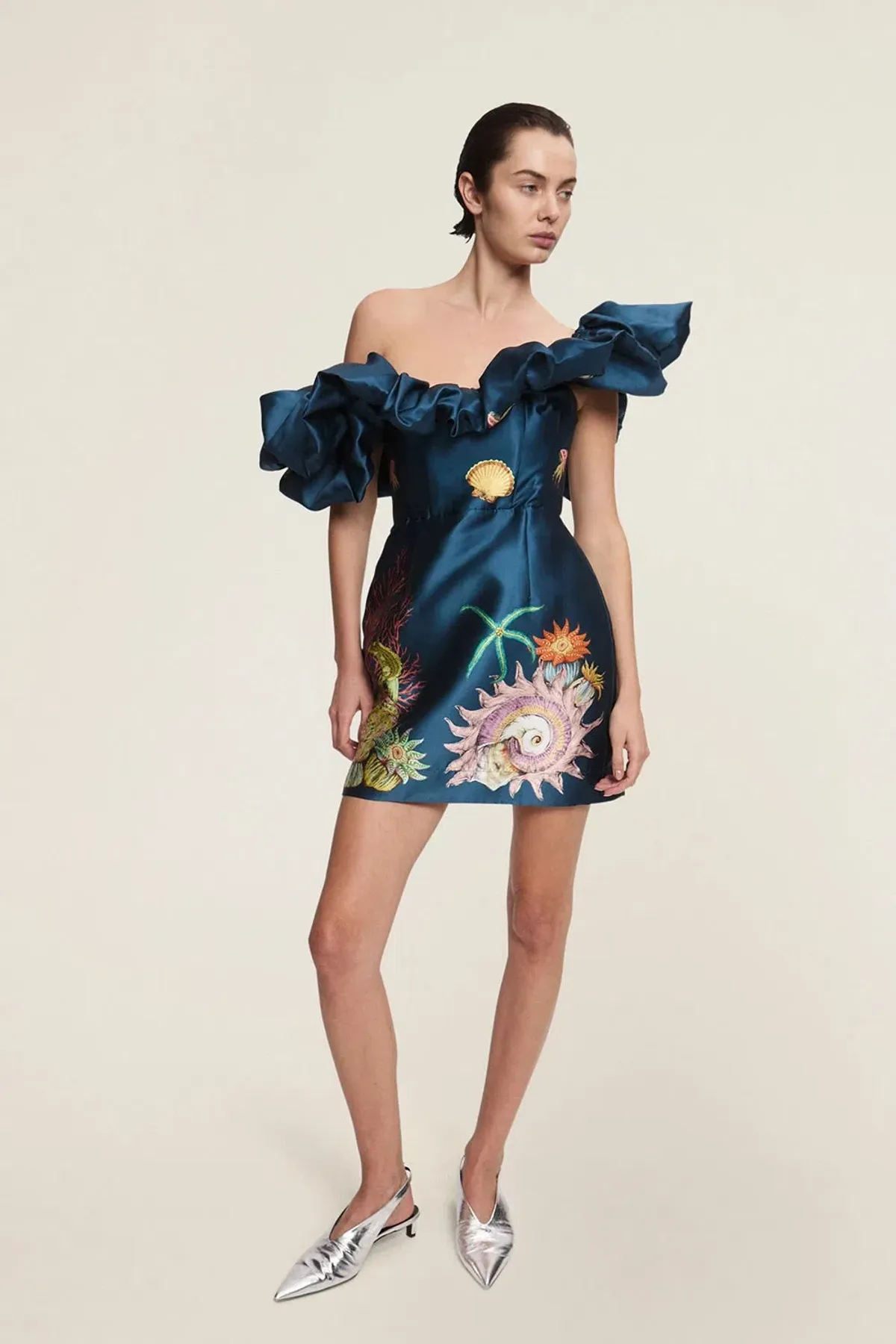 Alemais Dorian Mini Dress Navy Size AU 12 - Image 1