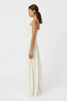 Camilla & Marc Camille Lace Maxi Dress Cream Size 8 for rent on The Volte - image 3