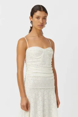 Camilla & Marc Camille Lace Maxi Dress Cream Size 8 for rent on The Volte - image 2