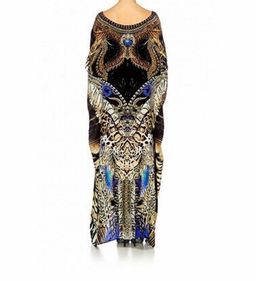 Camilla Franks Silk Dragon Lady Round Neck Dress Print Size 8 for rent on The Volte - image 2