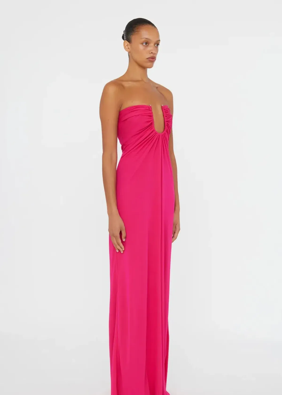 Arced Palm Strapless Dress Size 8 - Image 2