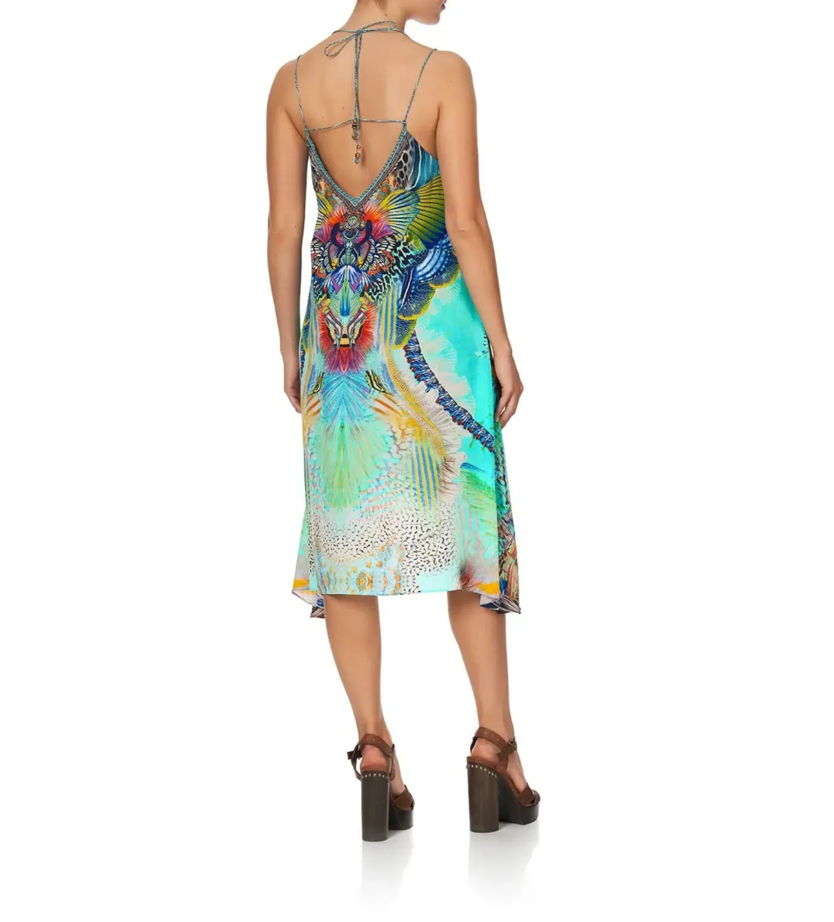 Camilla Reef Warrior V-Neck Strappy Flare Midi Dress Size S / AU 10 - Image 3