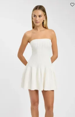 Kookai Belle Mini Dress Cream Size 6 for rent on The Volte - image 1