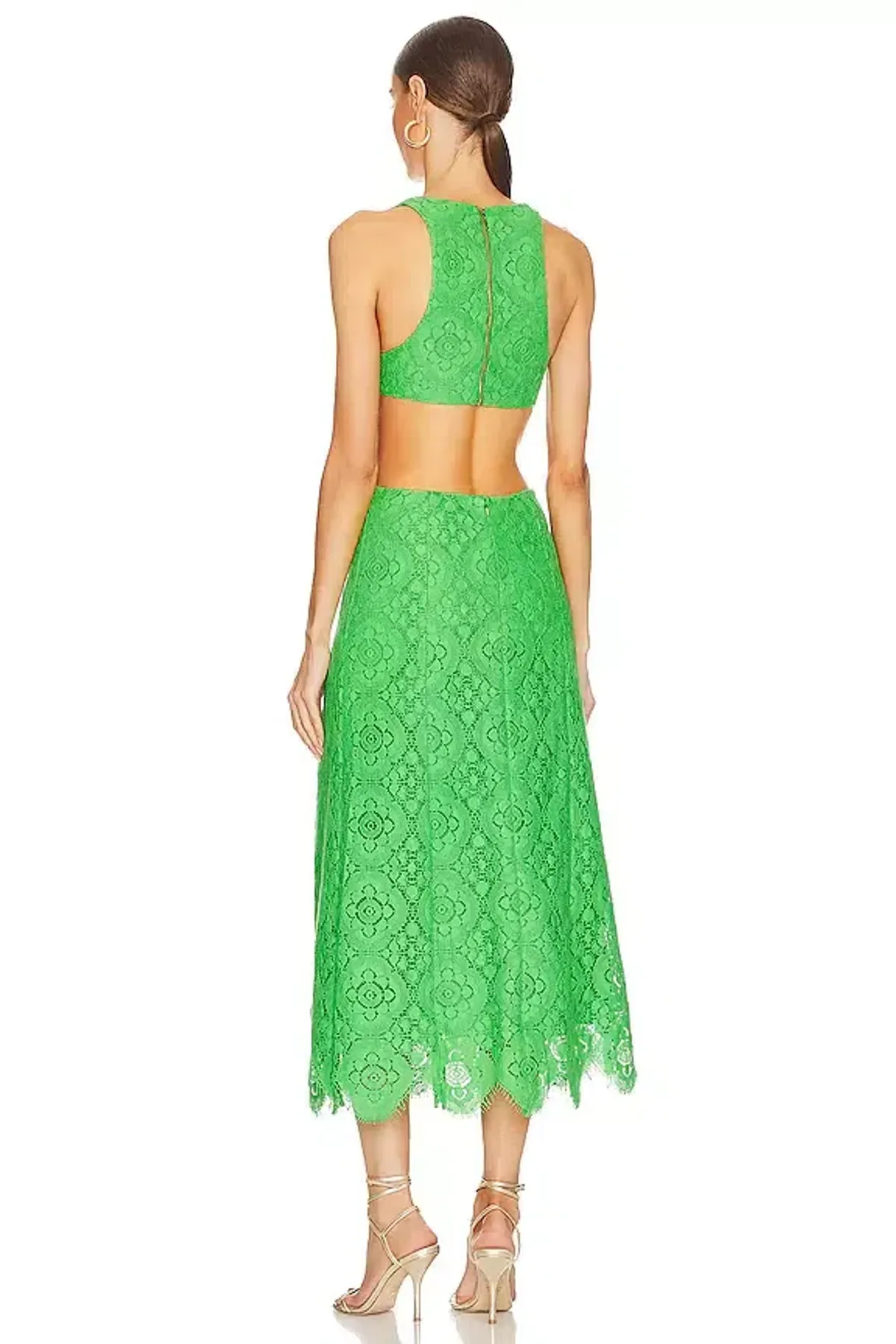 Alice Mccall Yvonne Lace Midi Cut Out Dress  Green Size AU 12 - Image 2