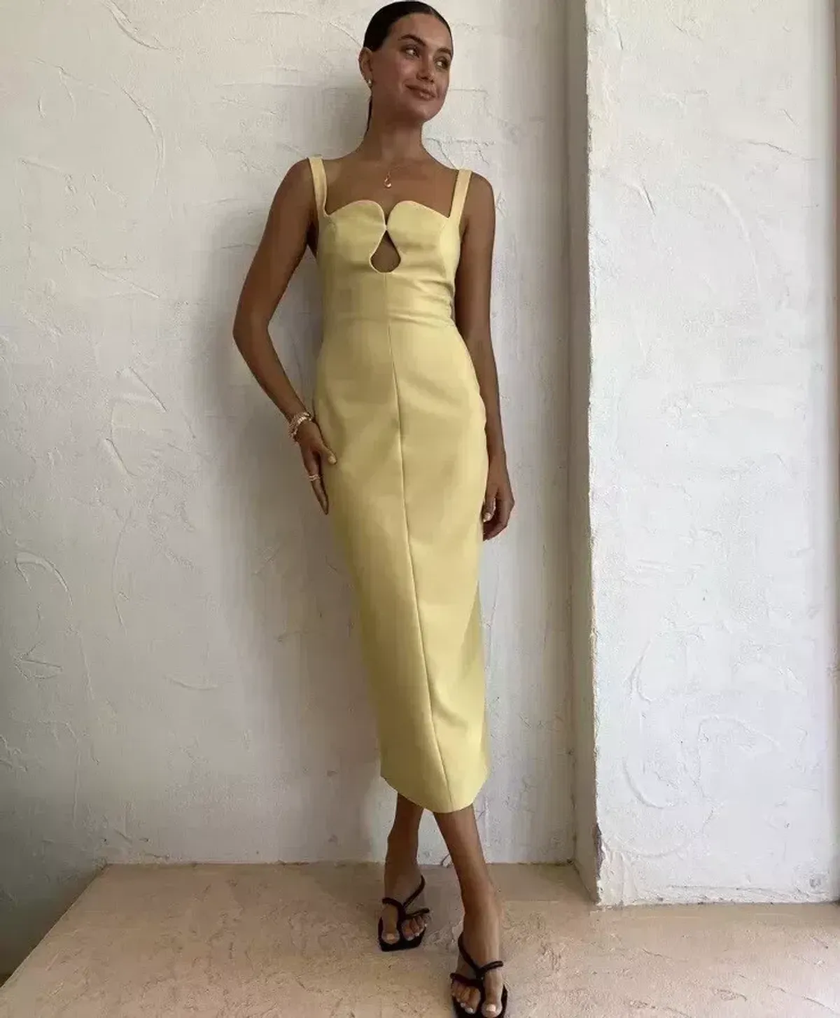 Camilla and Marc Brixton Midi Dress Mustard Yellow Size 12 - Image 1