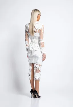 Zhivago White Mini Vendetta Mini Dress Floral Lace Size 6 for rent on The Volte - image 3