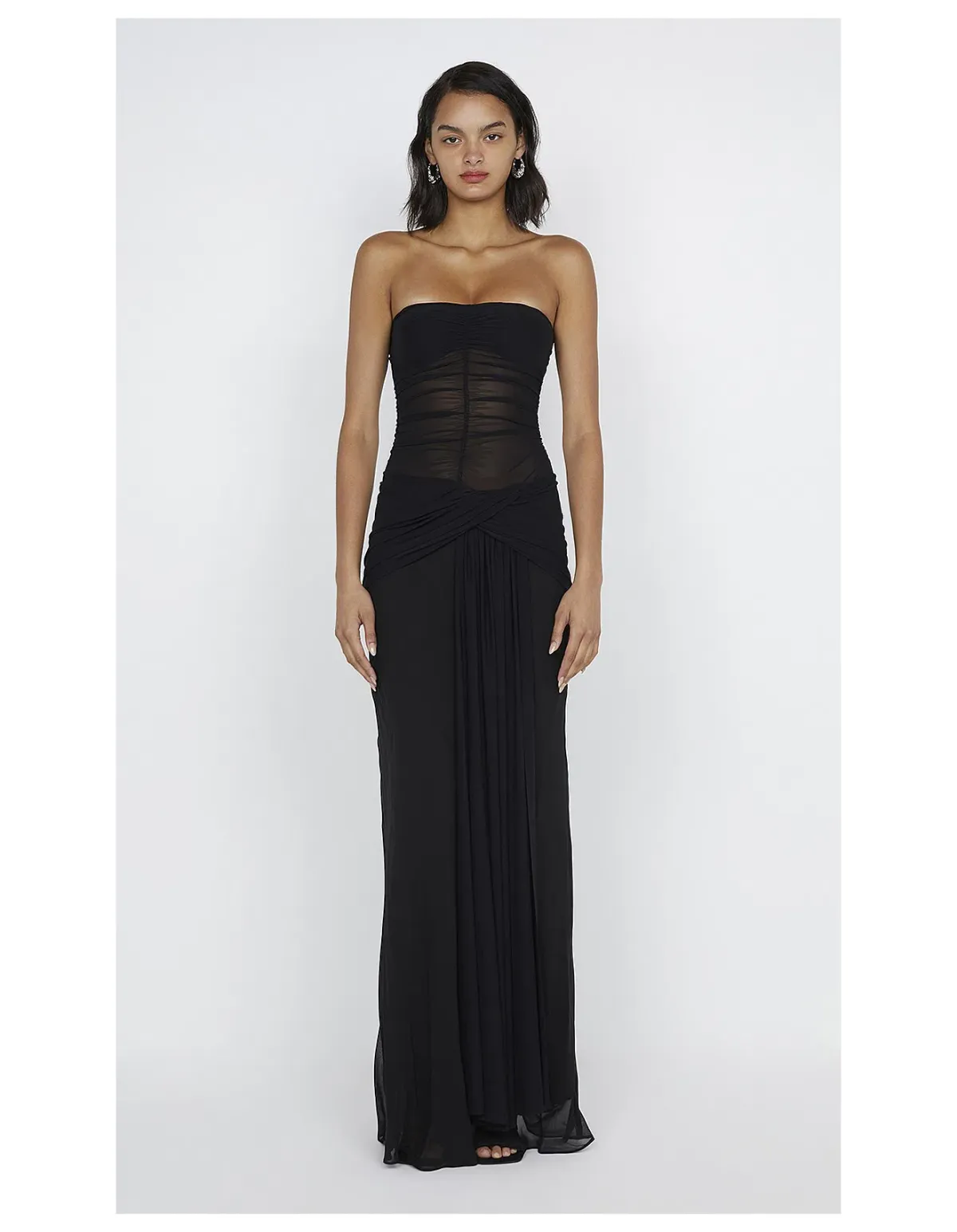 Bec & Bridge Noemi Strapless Dress in Black Size AU 8 - Image 4