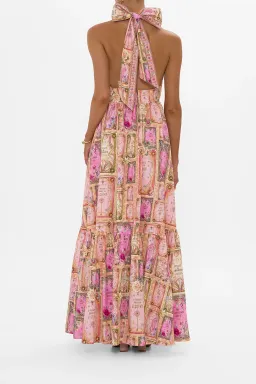 Camilla Ruffle Hem Halter Dress in Totally Ozmopolitan Size 12 for rent on The Volte - image 3