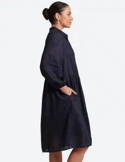 eb&ive Studio Midi Shirt Dress Navy Size S / AU 8-10 for rent on The Volte - image 2