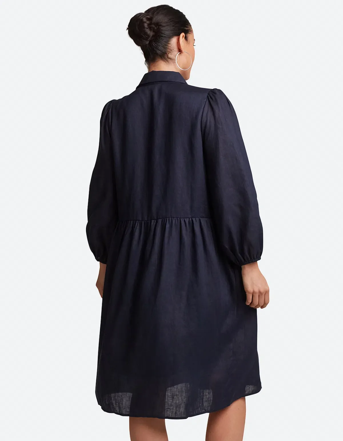 eb&ive Studio Midi Shirt Dress Navy Size S / AU 8-10 - Image 3