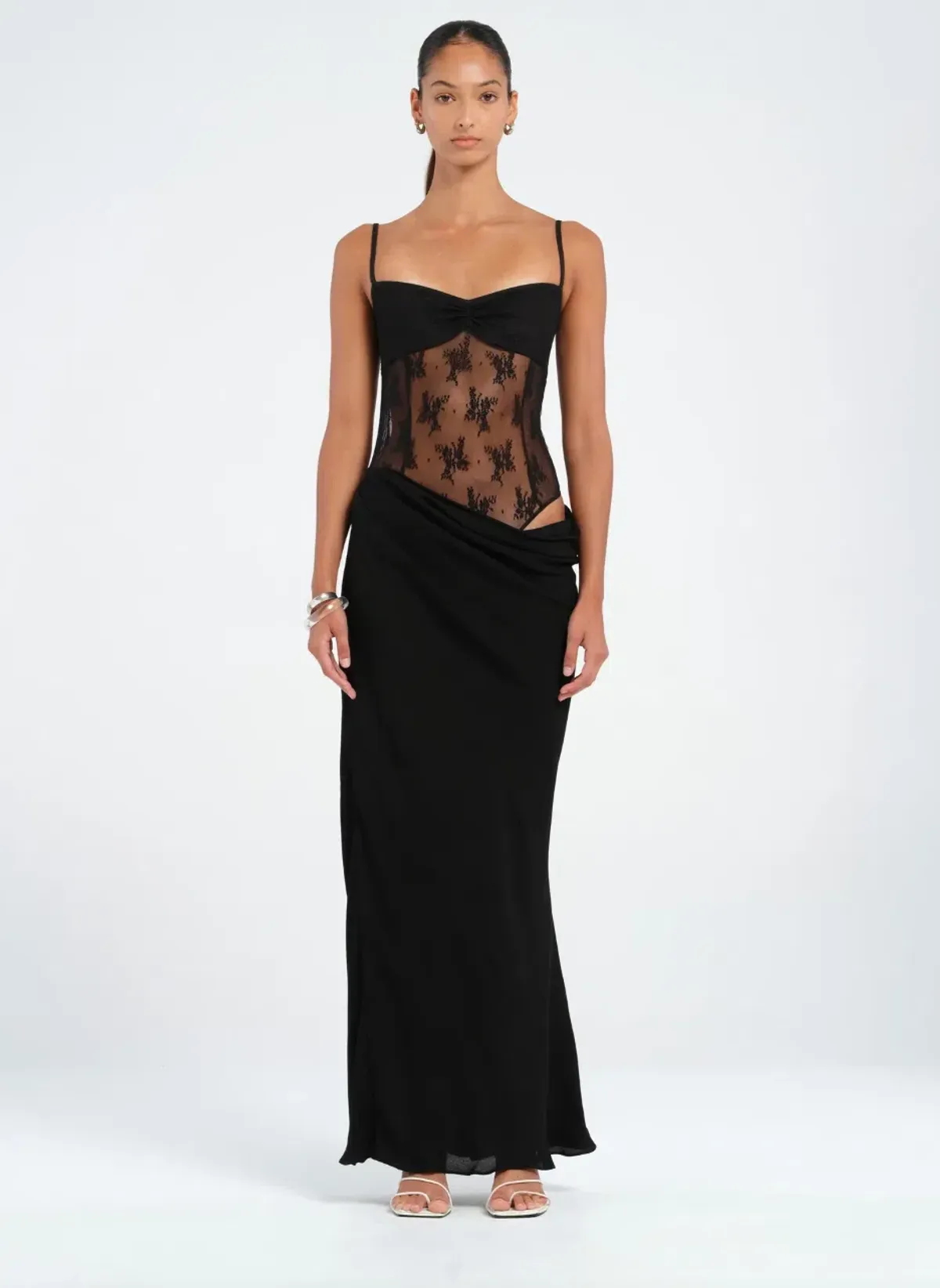 Benni Akio Maxi Dress Black Size 6 - Image 1