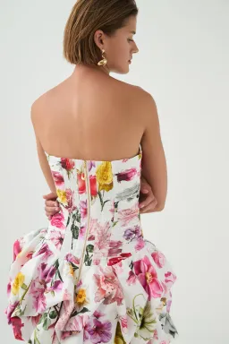 Aje Violette Bubble Hem Mini Dress Collage Floral Size 4 for rent on The Volte - image 4